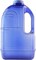 1 Gallon Square Bottle with Cap and Handle - 128 Ounces (Blue)